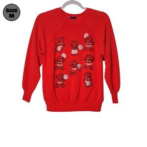 VINTAGE Western Kentucky University Bear Basketball USED Sweatshirt: M, Red, WKU